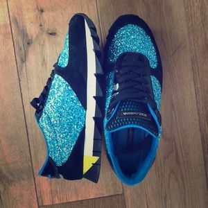 Dolce and Gabana Sparkle Blue Shoes